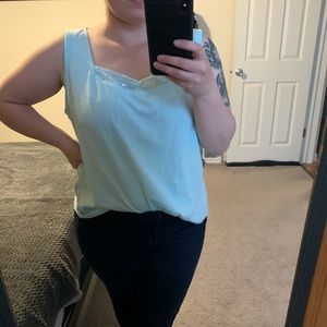 Dress Barn Sky Blue Tank Top Size 14W